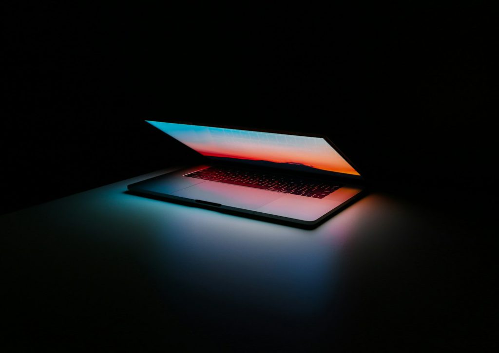 Laptop with code on screen
